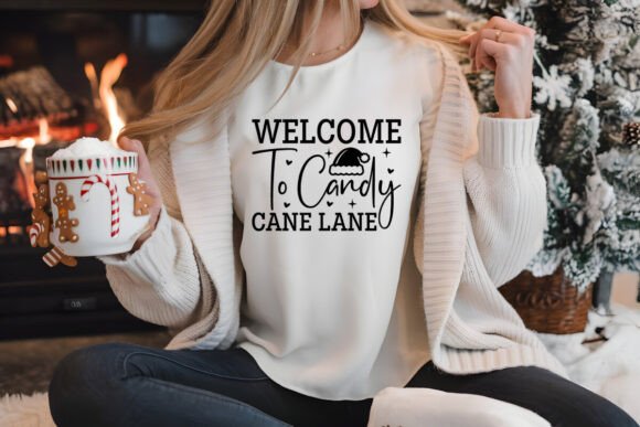 A Candy Cane Lane Graphic Asset for Festive Branding