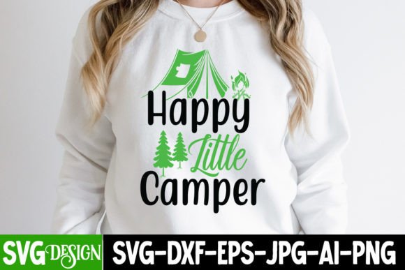 A Cheerful Camper SVG Cut File for T-Shirt Designs & Graphics