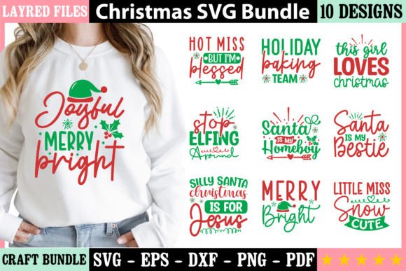 A Designer's Take on the Christmas SVG Bundle 7 Graphics Freebie