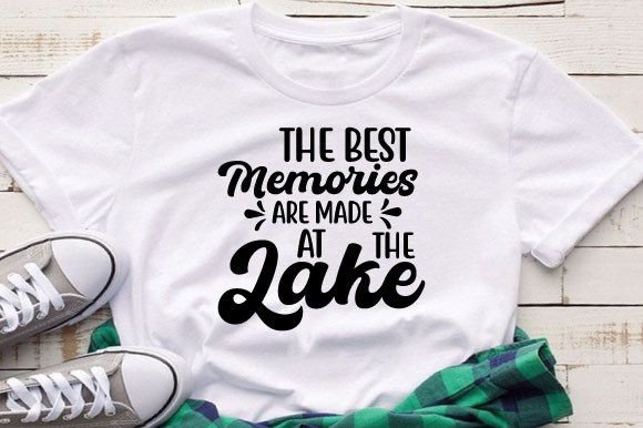 A Lakeside Graphic Design Asset for T-Shirt Branding & Marketing
