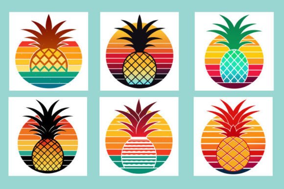 Evaluating the Retro Pineapple SVG Graphics for Your Shop