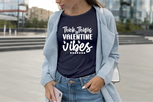 Thick Thighs Valentine Vibes SVG Graphics for Creative Freebies